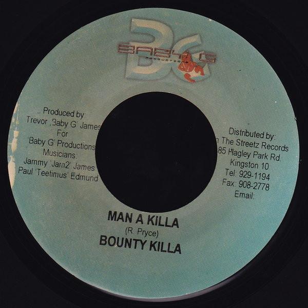 7inch Record BOUNTY KILLER - Man A Killa NONE Baby G Producti 2004 Jamaica Reggae, Ska & Dub Used