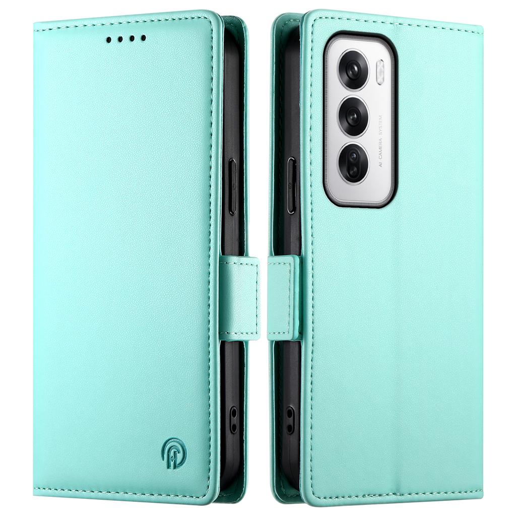 DF-010 For Oppo Reno12 5G (Global) Wallet Phone Case Stand PU Leather Flip Cover