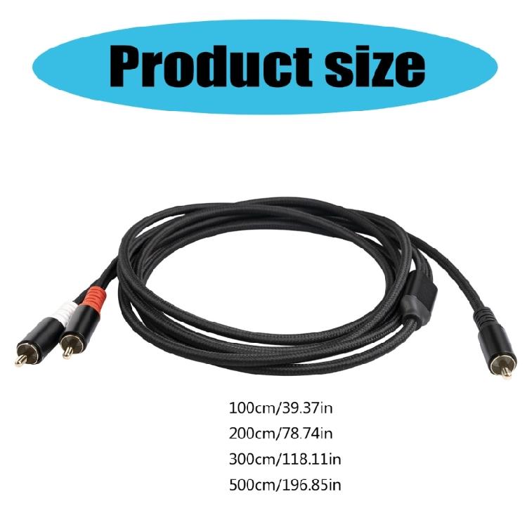 Speakers Audiophiles Cable 1 Male to 2 Male Y Adapter Splitter Gold Plated Connectors Stereo Audiophiles Cable