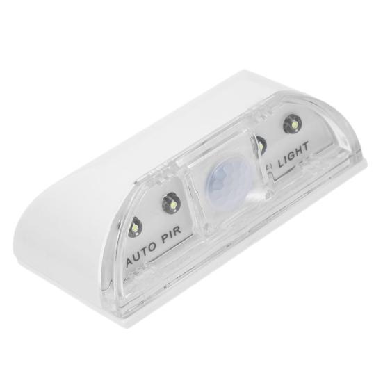 

4LED PIR Инфракрасный датчик движения для обнаружения двери дома Практичная лампа для замочной скважины белый