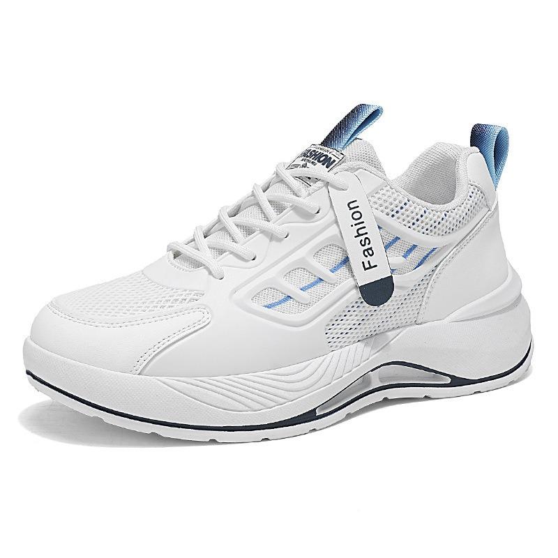 Men's Shoes Summer New Breathable Mesh White Shoes Men's Trend Versatile Platform Sports Shoes Casual Trendy Shoes