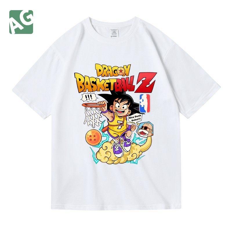 

Wukong Dragon Ball Anime Tshirt Pure Cotton Childrens Parentchild Outfit Mens and Womens Round Neck Short Sleeved Shirt 4XL