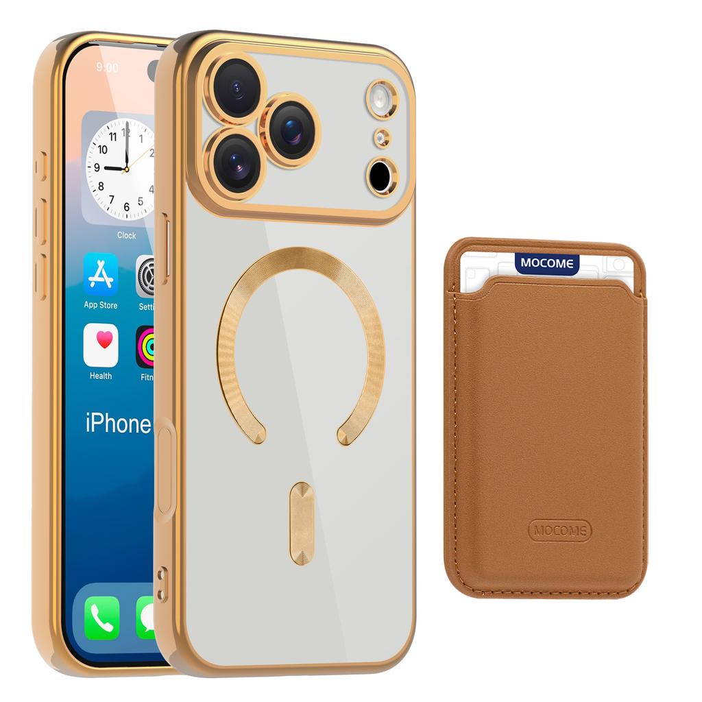 For iPhone 11 12 13 14 15 16 17 Pro Max Air 16E 16 Plus Wireless Charging Phone Case Luxury Magnetic Card Bag Protective Cover