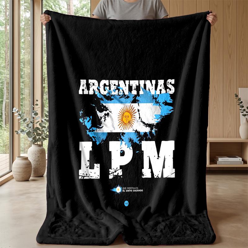 Argentina national football team Theme blanket Soft Flannel Blanket Plush Throw Blanket Cozy Sofa Bed Blanket for Home Decor