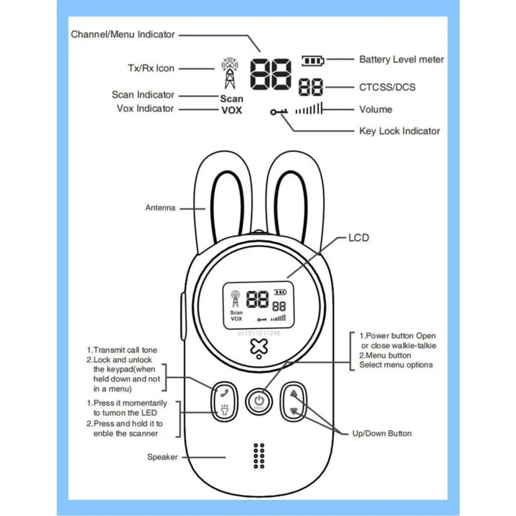 New 2pcs Children Walkie Talkie Kids Radio Receiver Walkie Talkies Birthday Gift Child Toys for Boys Girls