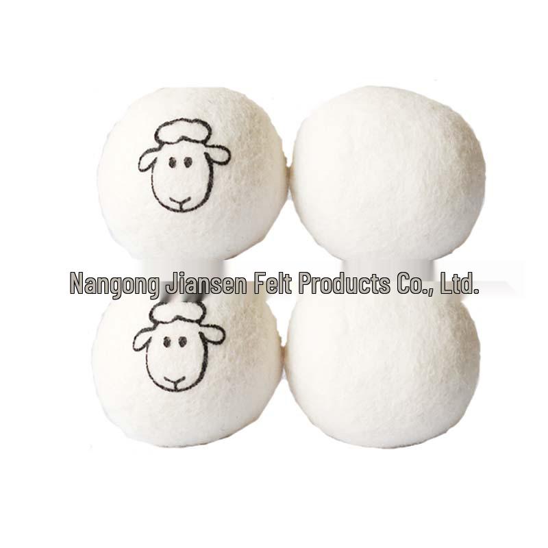 7cm Anti-static Wool Dryer Balls - Wrinkle & Static Reducer for Laundry