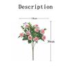 Artificial Eucalyptus Leaves & Silk Roses Bouquet, Fake Flowers for Vase, Home Outdoor Garden Festival Wedding Party Table Decor