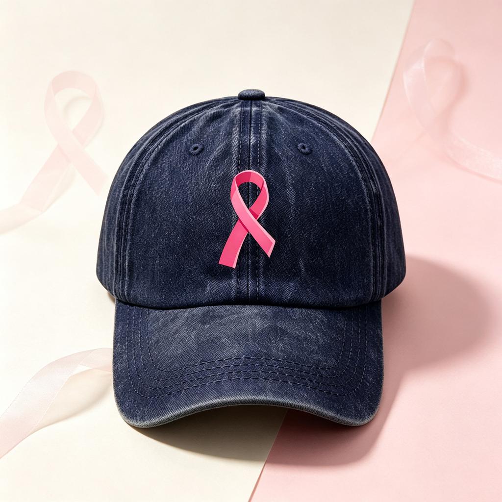 Hot Sale Color Ribbon Printed Baseball Cap Washed Retro Men's and Women's Casual Versatile Shade Cap