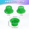 uxcell Set Metric Top Hat Bell Knobs 1 Volume 2 Tone Control Guitar Knob Set for Electric Guitar Bass Split Shaft Pots Green White 3-Piece