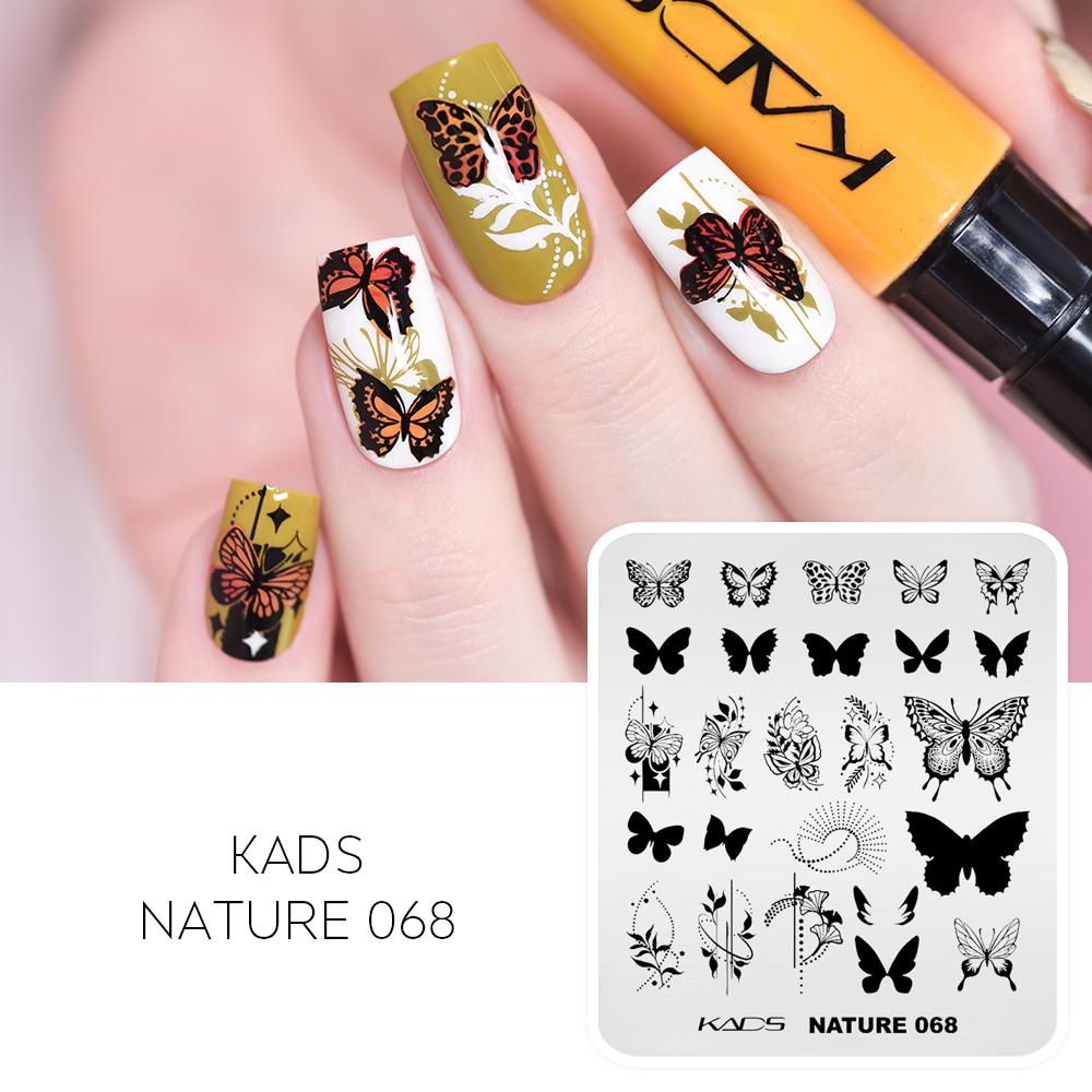 kads Nail Stamp Plates Nature Flower Animal Images Stamping Templates Nail Printing Stencil Tools for Nail Art Design