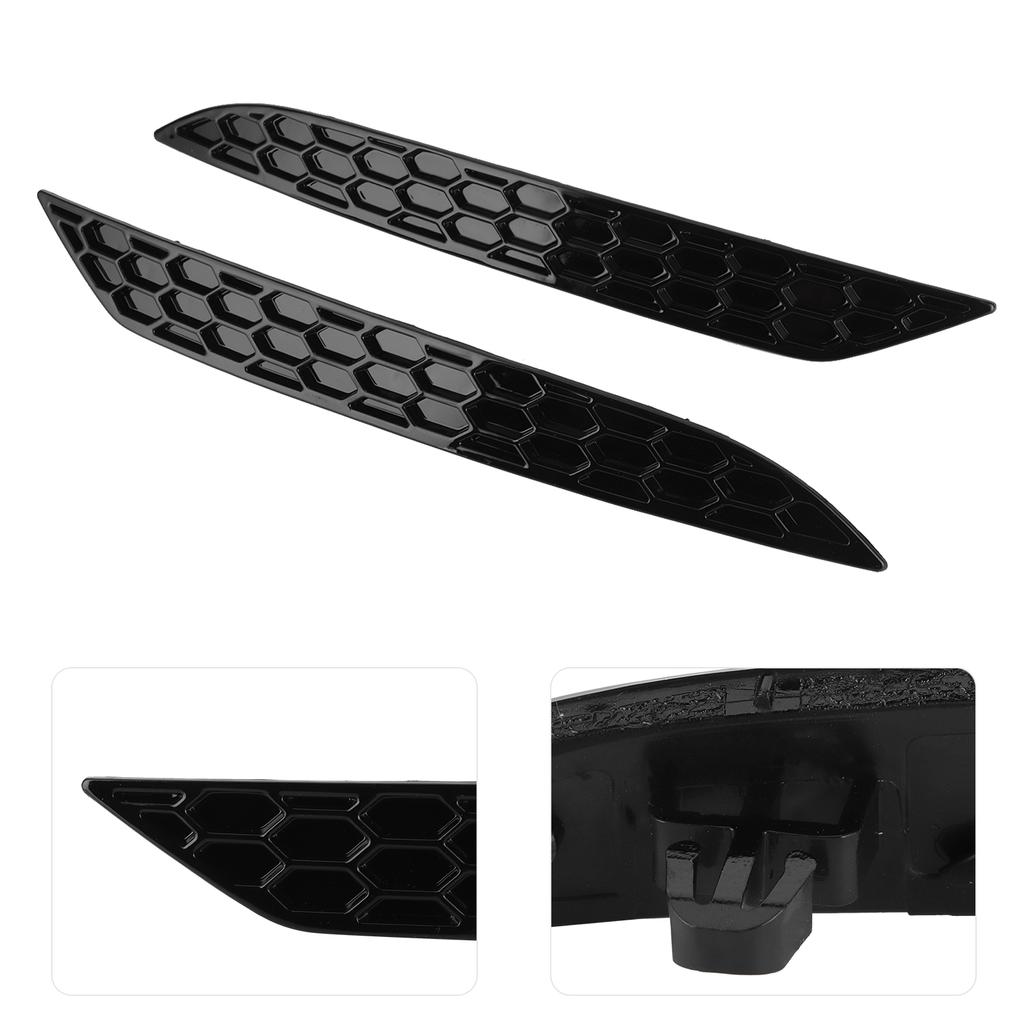 2Pcs Gloss Black Rear Bumper Reflector Honeycomb Delete Set Fit for MK7.5 GTD R2017?2020
