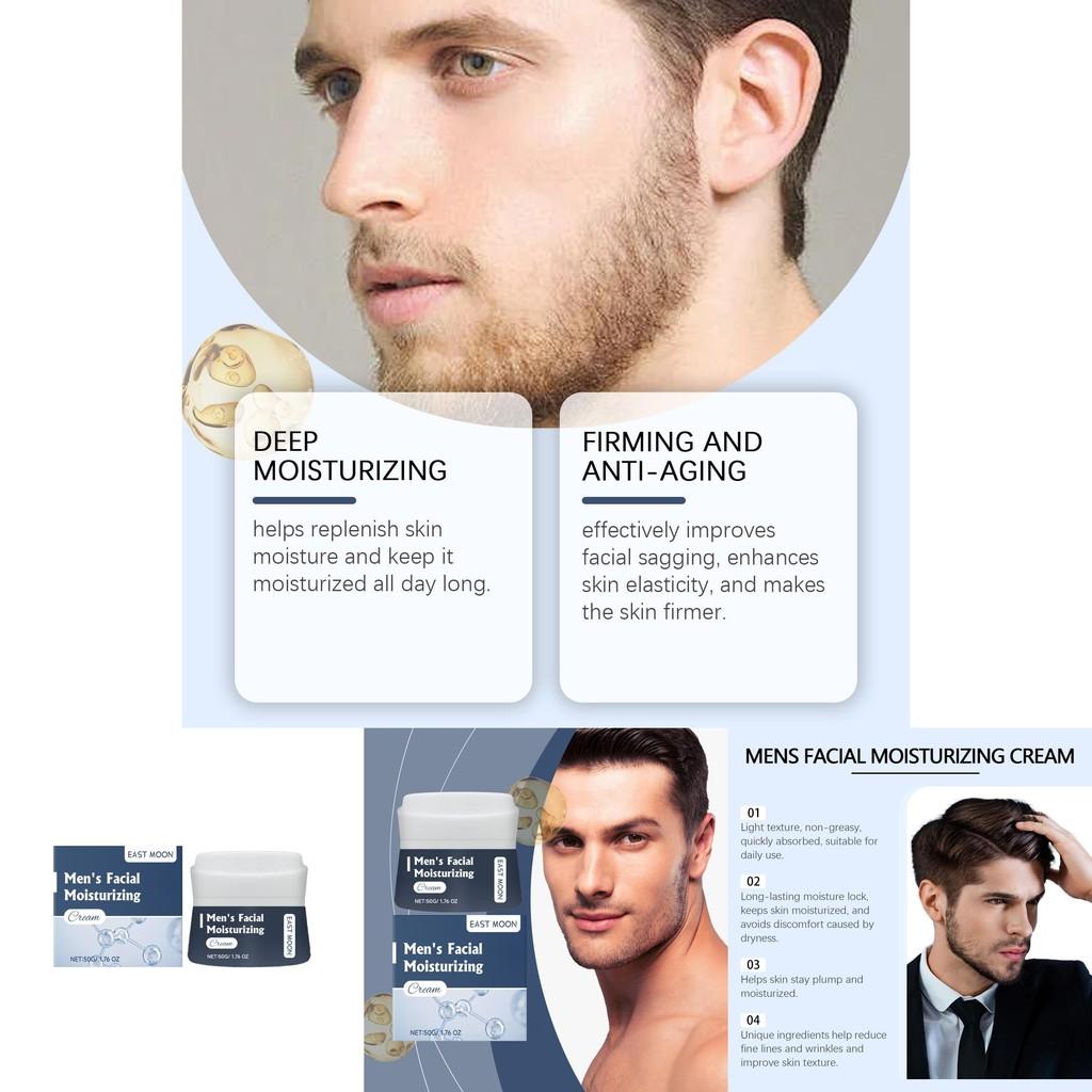 East Moon Men's Moisturizing Cream Hydrating Nourishing Brightening Skincare Formula