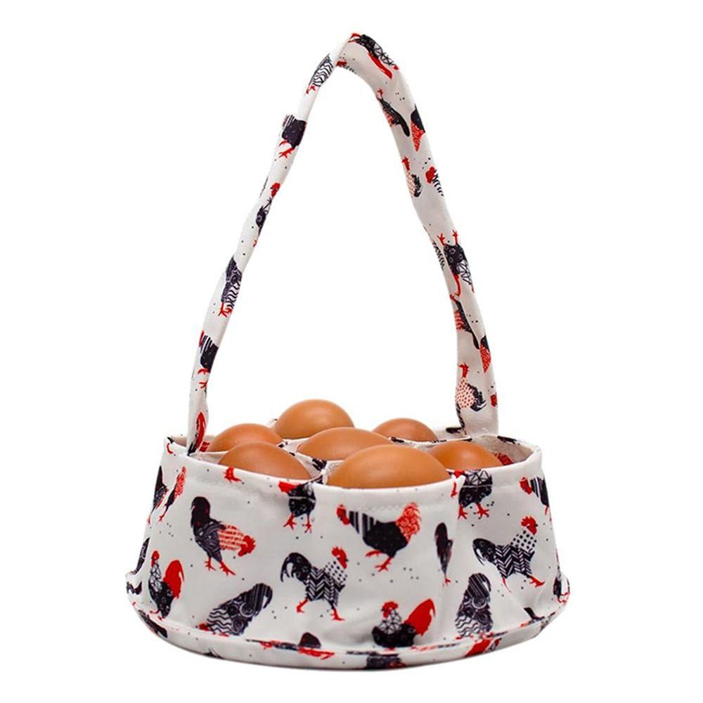 Soft Eggs Gathering Bags Portable Canvas Egg Holder Quality Material Easter Egg Collector  Kitchen