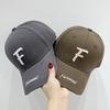 New Casual F Letter Embroidered Baseball Cap Women Show Small Face Deepen Hard Top Ins Sunshade Travel Versatile