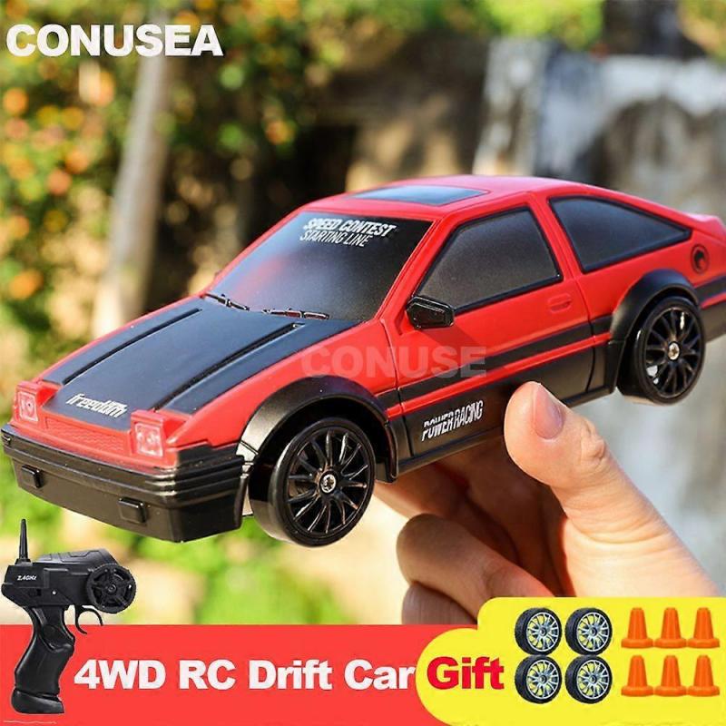1/24 RC Drift Auto 4WD 2.4G Fernbedienungsauto Hochgeschwindigkeits-Rennwagen Fahrzeug Elektromaschine AE86 GTR Modell Kinderspielzeug Jungen
