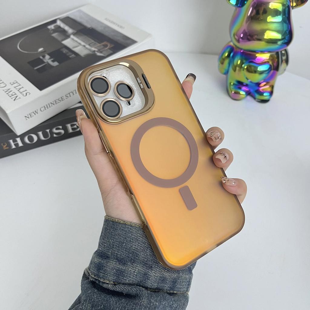 Multi-Functional Magnetic Phone Case with Color Changing and Frosted Effect for iPhone 16 15 14 13 12 11 Pro Max Magsafe Cover