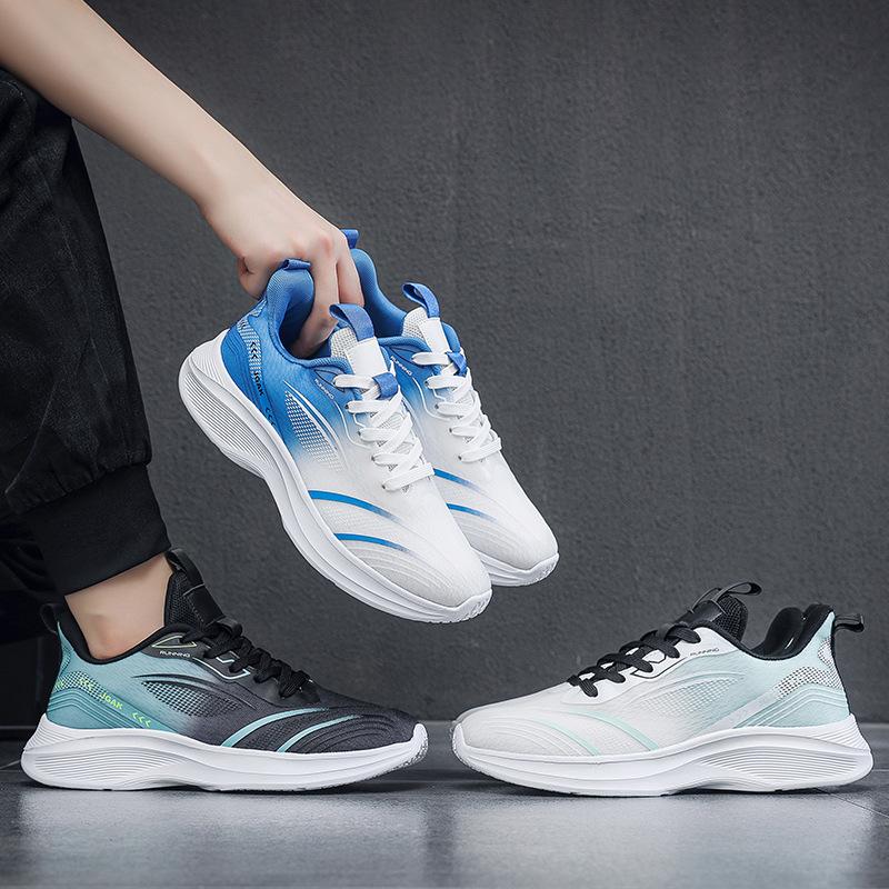 Platform Casual Sneakers Extra Large Size Men's Four Seasons New Fashion Korean Version Trend Soft Sole Mesh Running Shoes