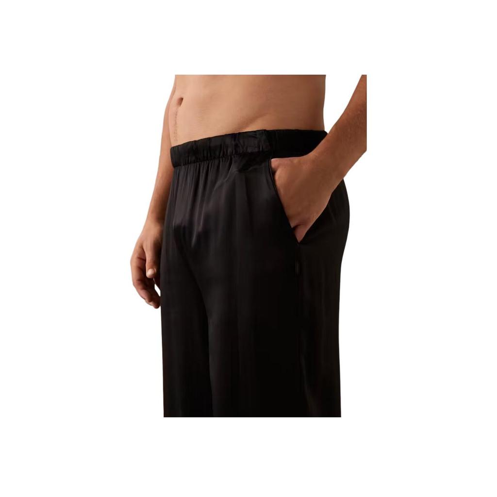 Calvin Klein Comfortable Smooth Silk Elastic Waist Casual Simple Home Sleep Pants Men bottoms Space-Black NM2740