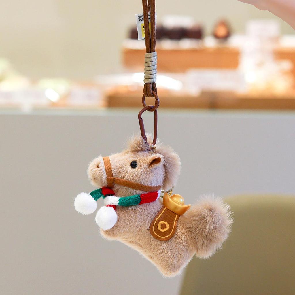 Sternzeichen-Pony-Taschenanhänger Jahr des Pferdes: Plüsch-Maskottchen-Puppe mit Yuanbao für Wohlstand