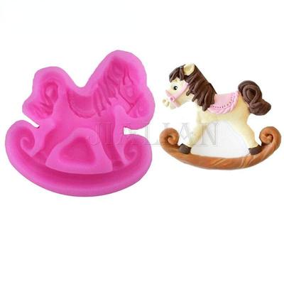 Silicone Mold Baby Trojan Horse Toys Shape Fondant Baking Chocolate Cake Decorating Tools Craft Mold