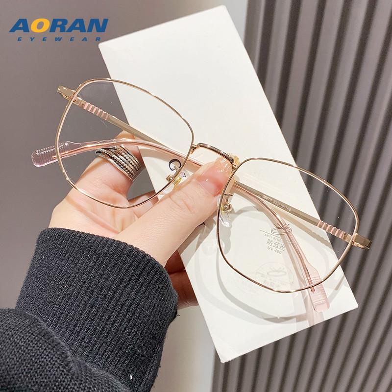 

Men s Flat Light Polygon Eyeglass Frame, Enhances Facial Appearance, Women s Glasses with Myopia and Blue Light Protection.