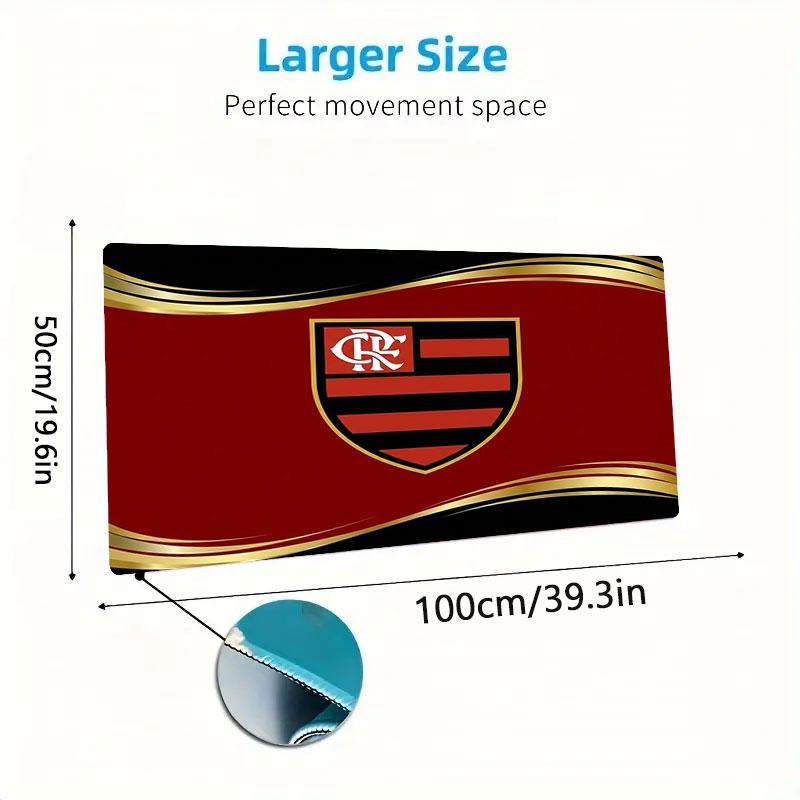 Clube De Regatas Do Flamengo Large Size Mouse Pad Large Gaming Table Cushion Non-slip Laptop Tablet Big Mousepad XXL Mat Mini PC Playmat With Lock Edg