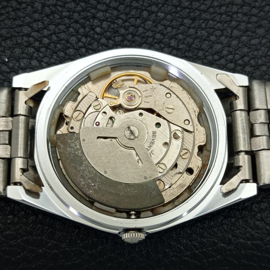 REFURBISHED SEIKO 5 AUTOMATIC MENS WATCH JAPAN MADE BLACK DIAL CUSTOM A440036-2 QV90-a440036