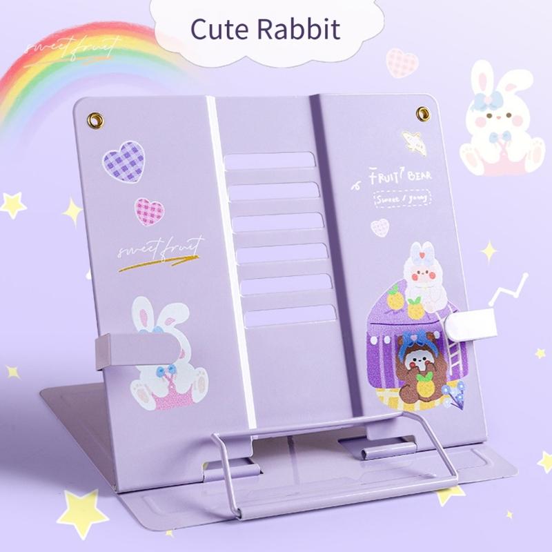 Foldable Desktop Document Holder Book Reading Stand Metal Support Antislip Adjustable For Workspaces