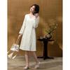 Demana New Chinese Style Embossed Jacquard A-Line Dress