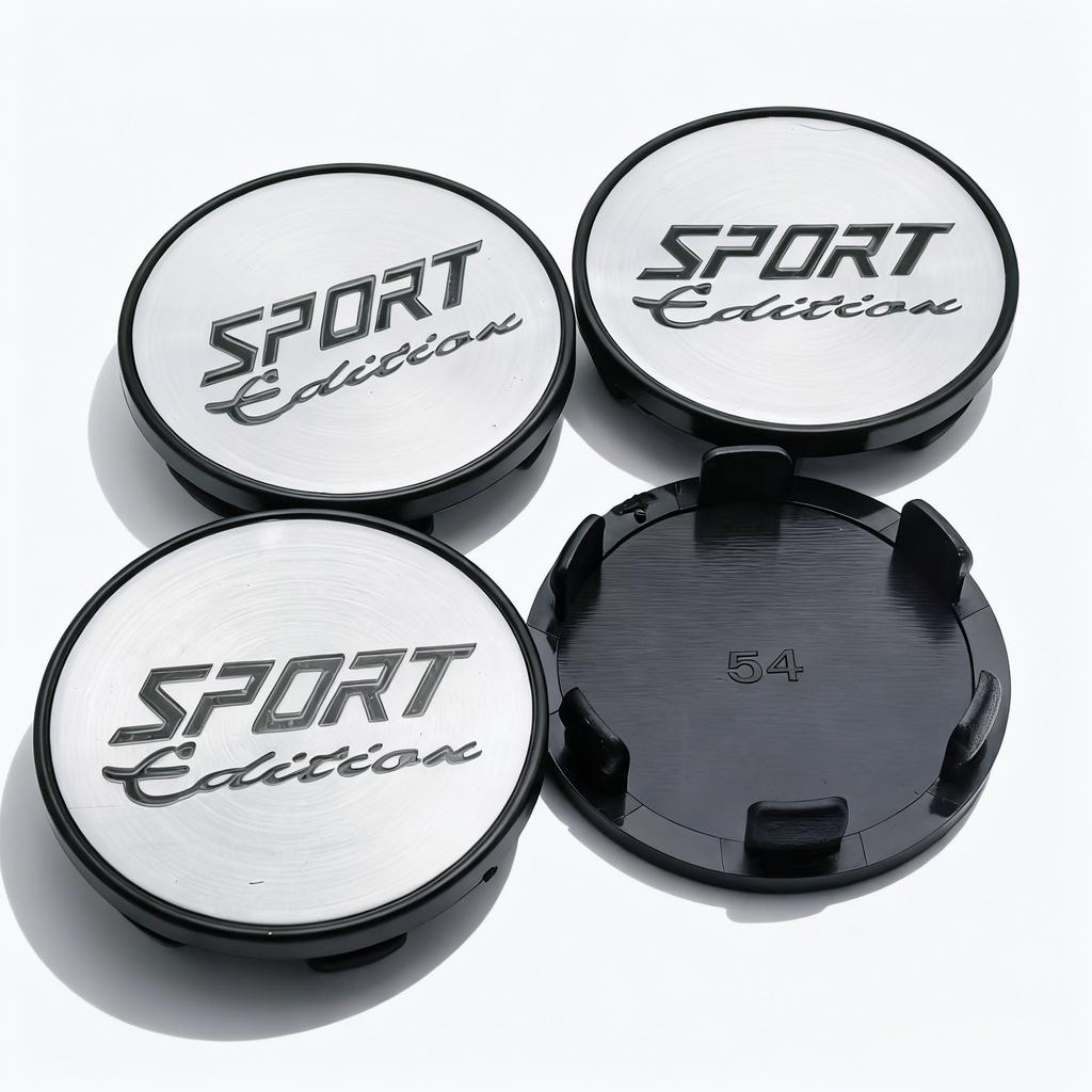 4pcs Sport Edition Logo Emblem Badge Car Wheel Center Caps 54MM Clips 49MM Rim Hubcaps Cover Wheels Hub Dust Cap Car Accessories