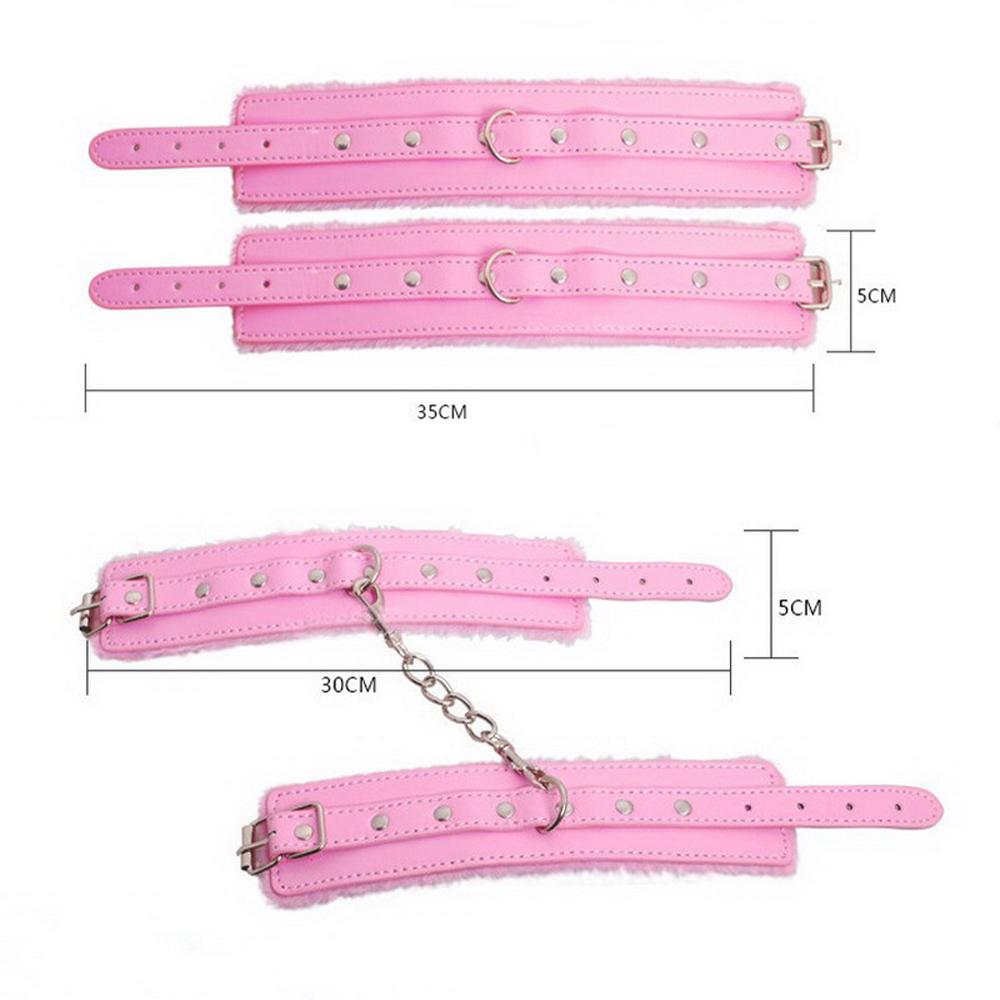 7 sztuk/zestaw PU Leather Sex Bondage Set Zabawki Przytrzymujące Sex Zabawki Kajdanki Wiązana Lina Bicz Kołnierz Zabawki Erotyczne