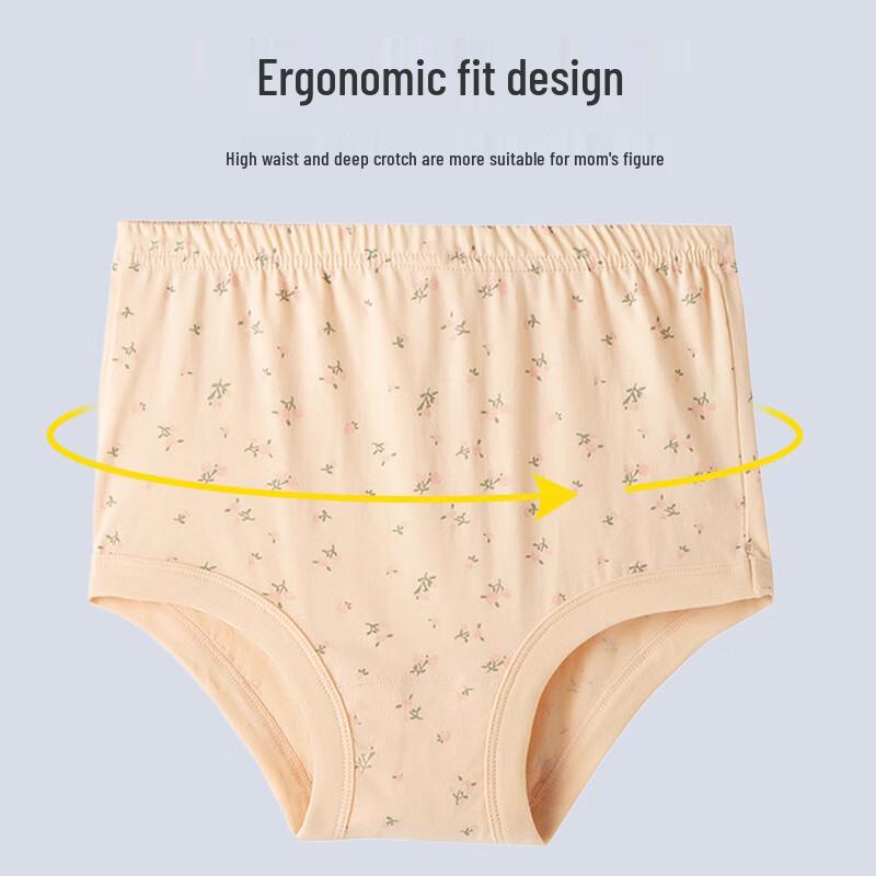Mom's High-Waist Plus Size Cotton Briefs Multi-Pack