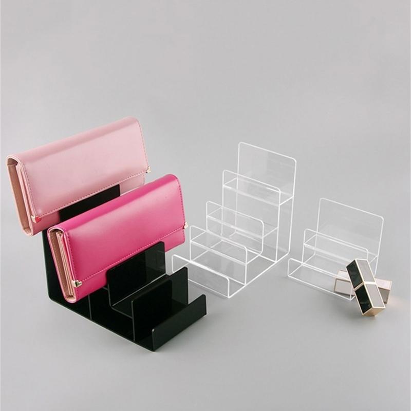 Tiered Acrylic  Shelf Visible Storage Solution For Accessories Home Shop Use Handbag Purse Display Shelf Rack