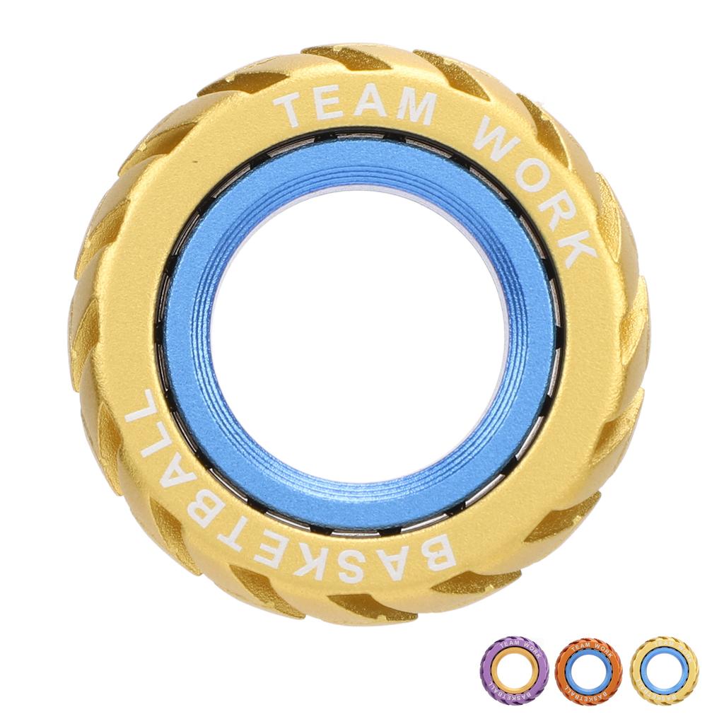 Stress Relief Haptic Slider Ring Dual Color Metal Ratchet Sensory Rotating Coin Block ADHD Slider Ri