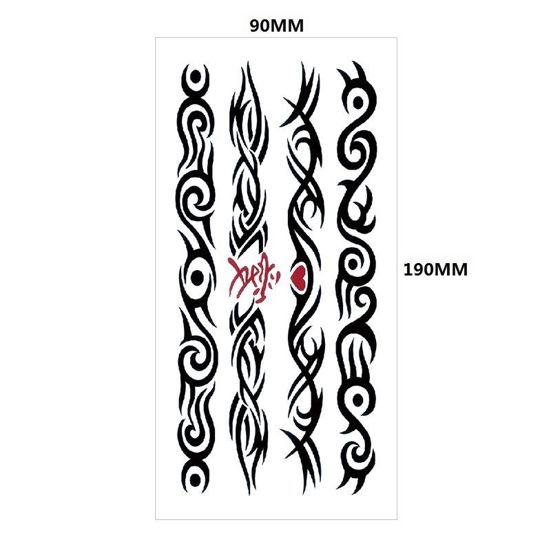 English Tattoo Sticker Feather Red Lip Totem Arm Circle Set Simulation Waterproof Tattoo Sticker