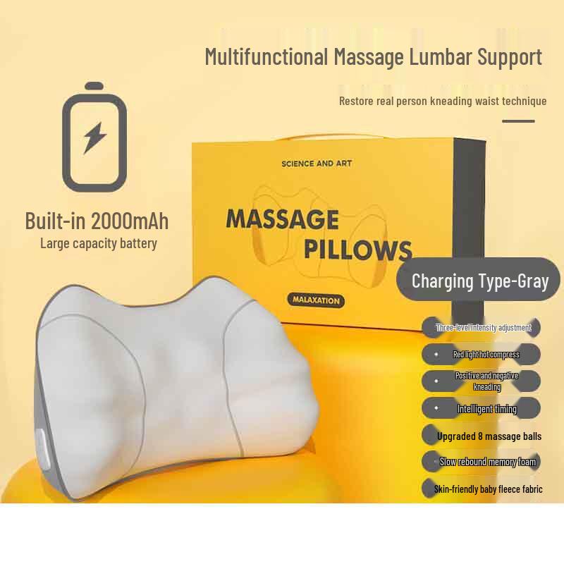 

Ergonomic Lumbar Support Back Cushion Massager