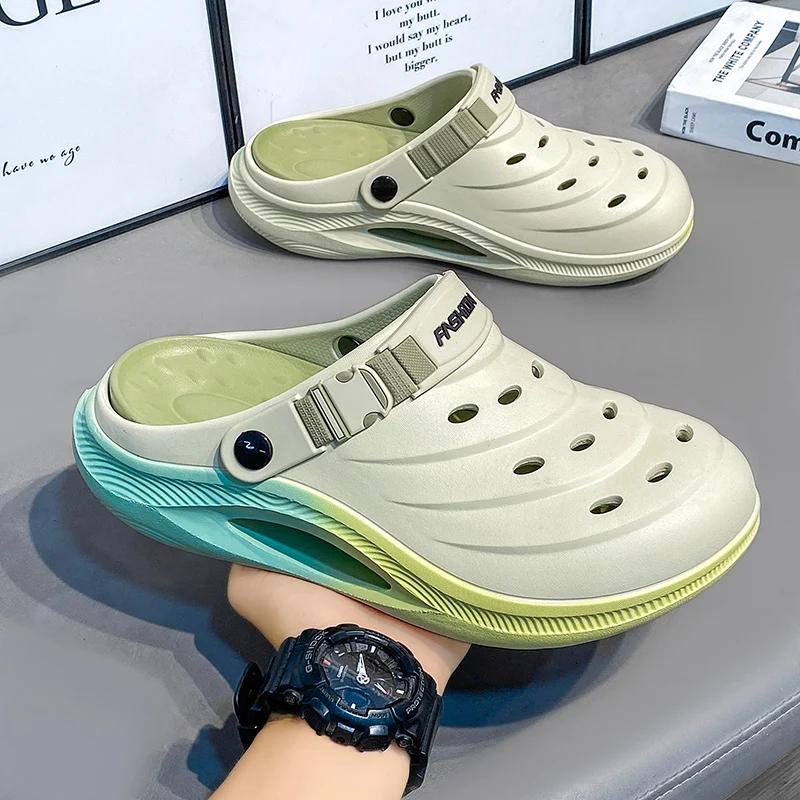 Herresandaler Sommer Uformelle Tøfler for Menn Ultramyke Tykk Såle Strandsko Menn Utendørs Sport Sandal Tøfler 2025 Zapatillas