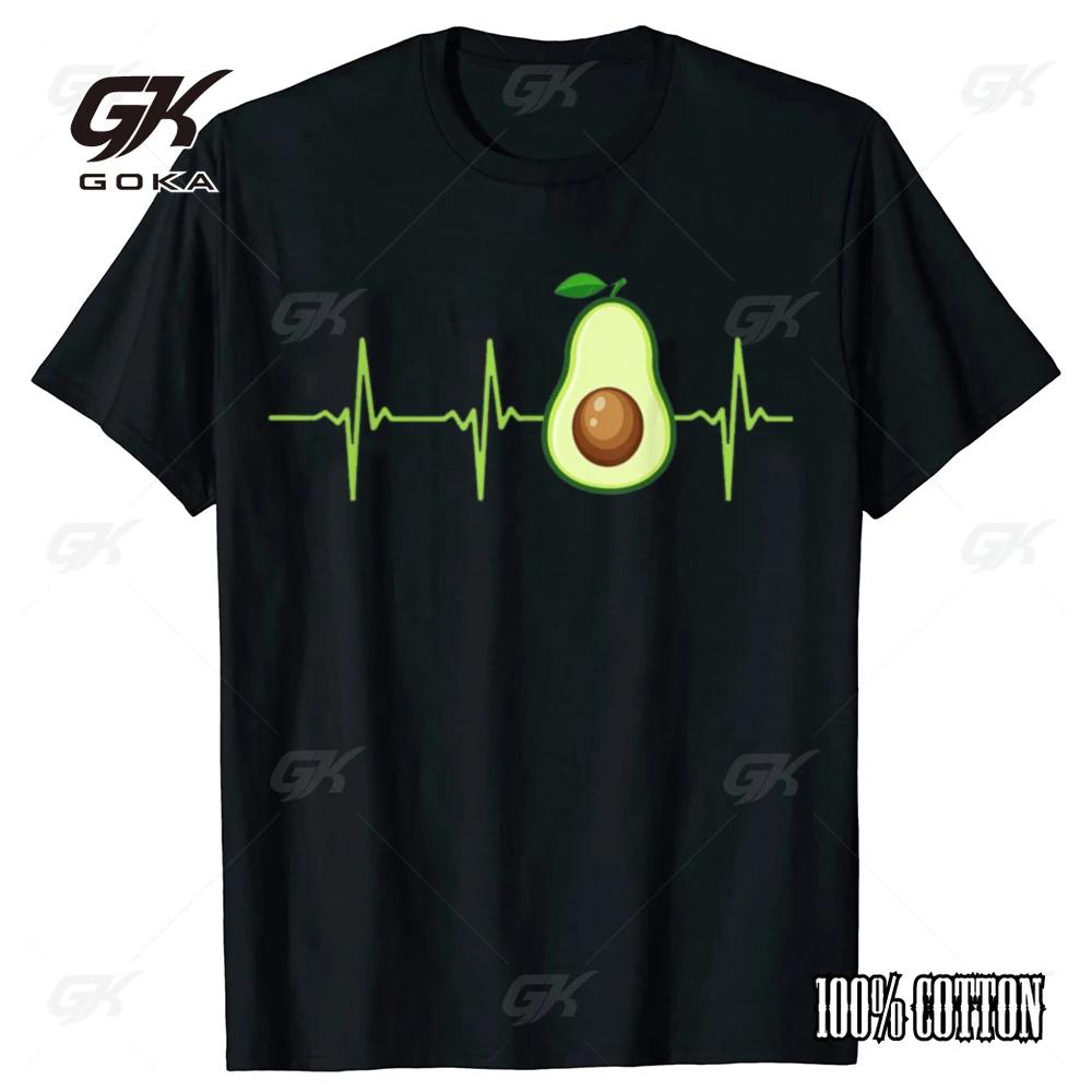 

Funny Avocado Heartbeat Vegan Men Women T Shirts Summer Style Graphic Cotton Streetwear Short Sleeve Birthday Gifts Top Tee 4XL