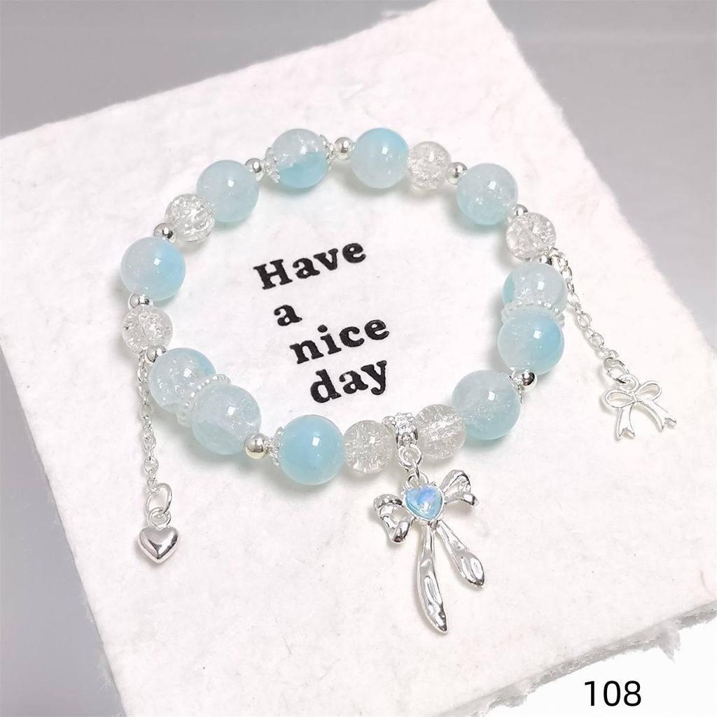 Mori Style Mermaid Crystal Bracelet - Sweet, Versatile Design for Women, Students, and Best Friends.