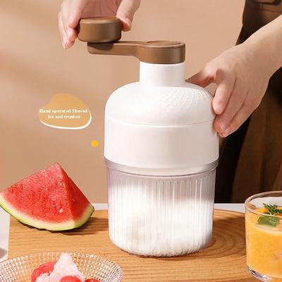 Food Grade Manual Shaved Ice Machine Portable Hand Cranked Ice Crusher for Home Business Kitchen Ice Crusher Ice Blender