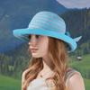 Summer Straw Hat Women's Striped Big Brim Fisherman Hat Outdoor Sun Protection Sun Hat