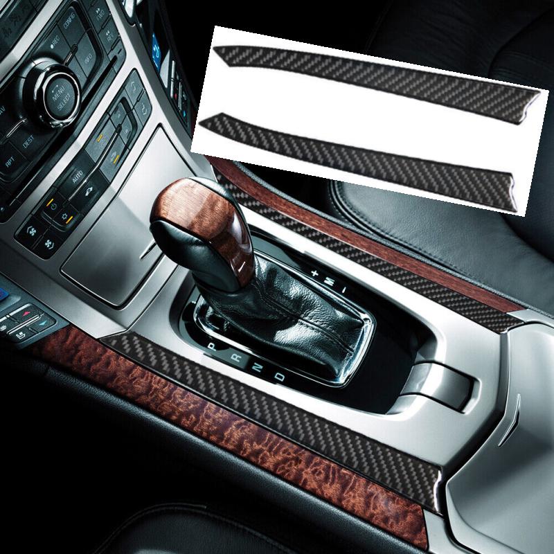 Gear Shift Side Cover Carbon Fiber Interior Trim For 2008-13 Cadillac CTS 2PCS