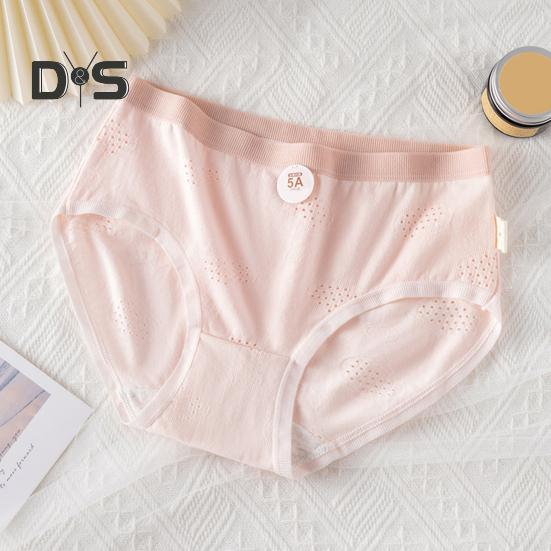 Bragas de estudiante de secundaria sin costuras de cintura media de alta elasticidad ahuecadas con buena transpirabilidad de color sólido de corte entallado fino informal ropa interior deportiva para dama