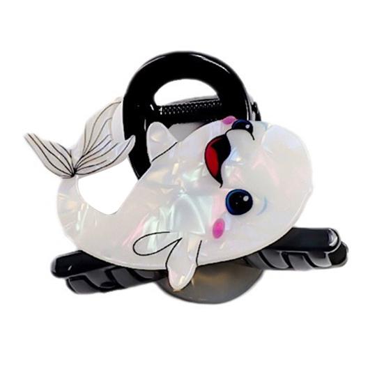 Hair Claw Cartoon Animal Design Back Head Hair Clip Anti-slip Teeth Strong Grip Shark Hair Clip Versatile Hair Accessory