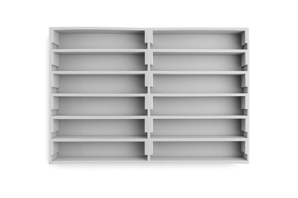 Logifact A4 Book Type Railway Model N Gauge Vehicle Storage Case Replacement Inserts for 12 20m Vehicles (10 Urethane Inserts) Color: Gray 296mm x