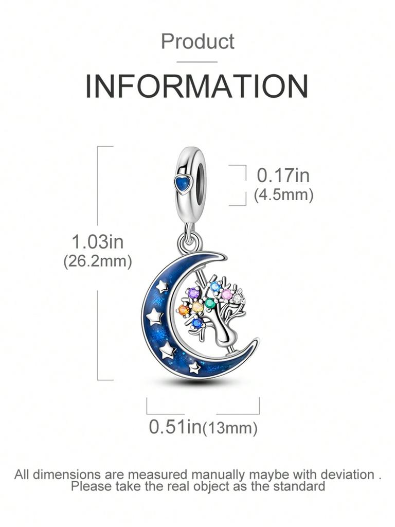 Charms Plata Starry Sky Astronaut Moon Bear Beads Copper Plated Fitcopperoriginal Bracelet For Jewelry Making Diy Charm