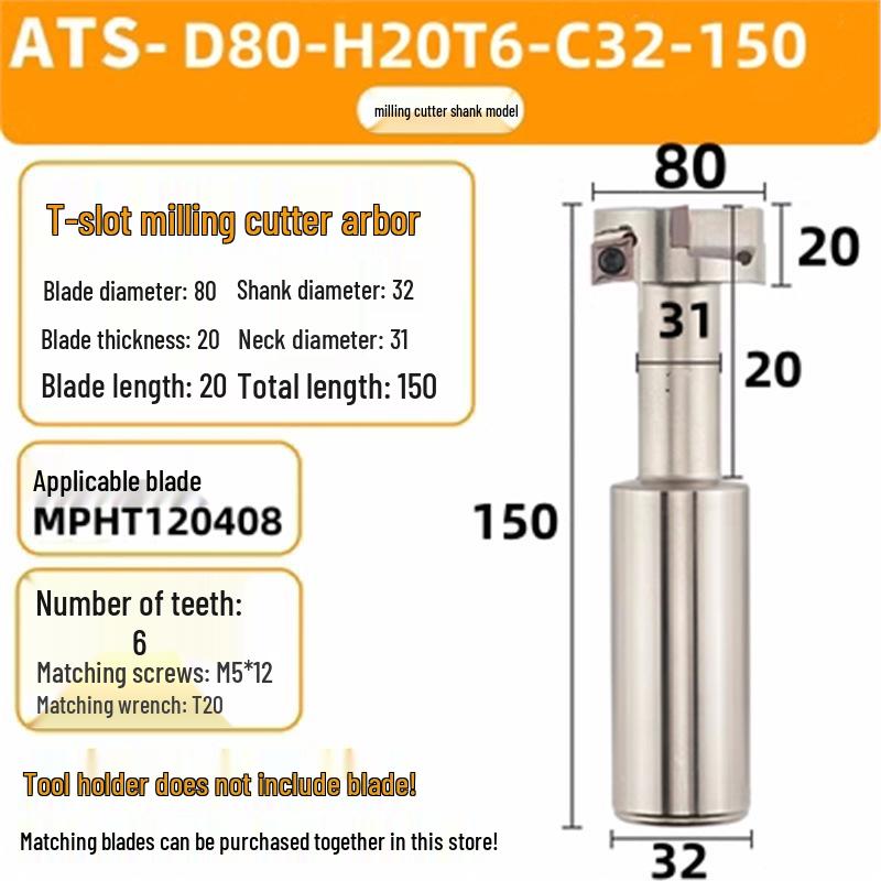 T-Slot Trapezoidal Milling Cutter for Shank Machining Center, Side Milling, and Grooving (Sizes: 21, 25, 32, 36, 40, 50, 60)