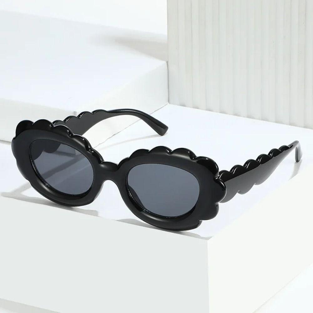 Fashion Sun Glasses Jelly Color Sunflower Flower Sunglasses New Oval Cloud Shape Sunglasses