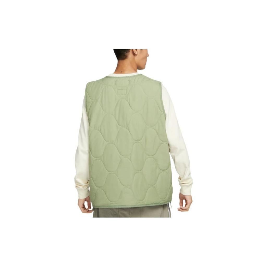 Nike Solid Color Warm Military Style Cotton Vest Men Outerwear Olive-Green DX0891-386
