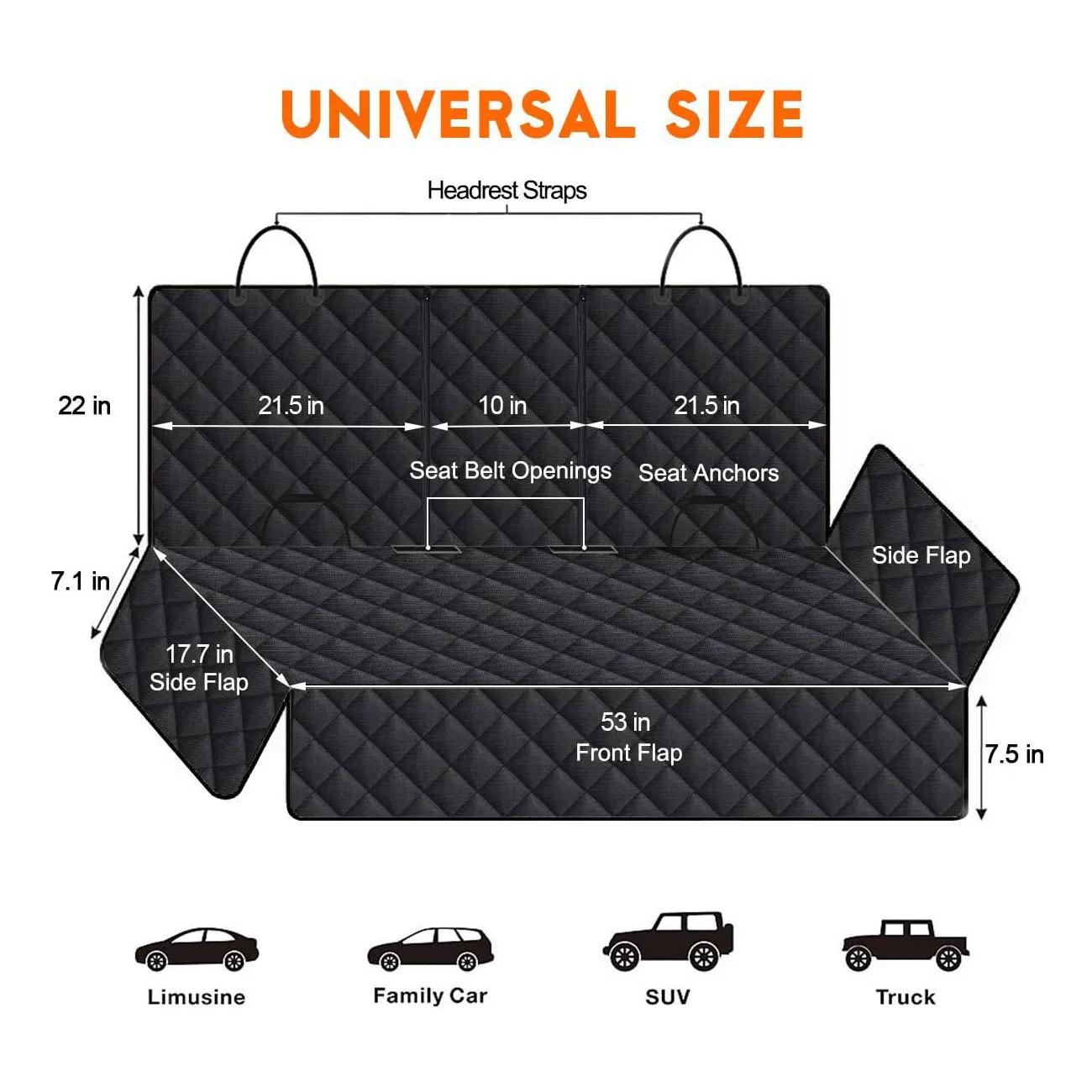 

Защитный чехол для заднего сиденья автомобиля для собак, водонепроницаемый, устойчивый к грязи, чехол для сиденья для домашних животных, черный наплечный ремень, гамак, матрас для путешествий для домашних животных